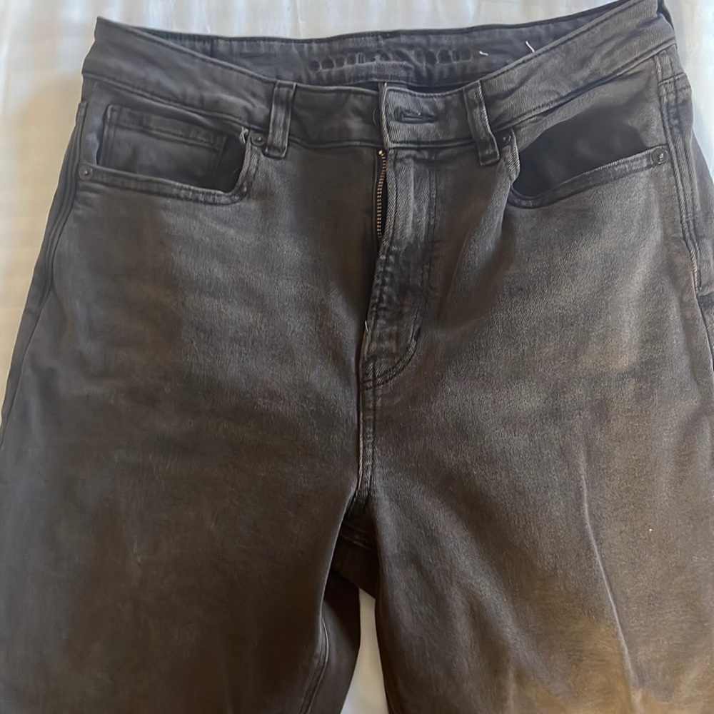 Ash grey/black high waisted strech jeans